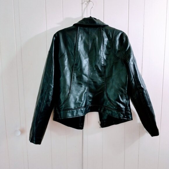Faux leather black Rivet jacket moto - Picture 5 of 6